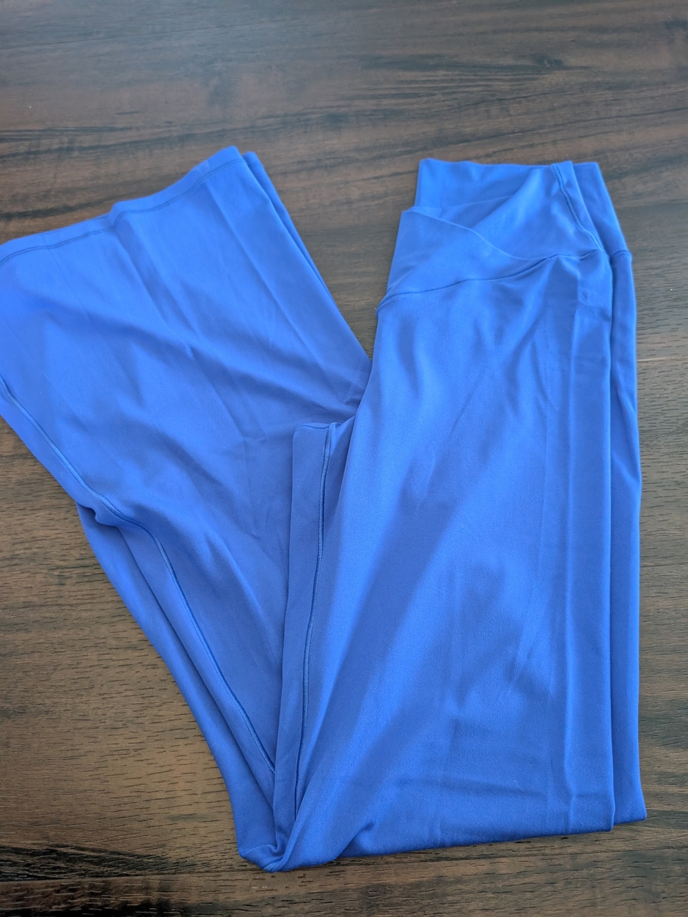 Women's High-Waist Soft Stretch Leggings - Royal Blue aerie foldover